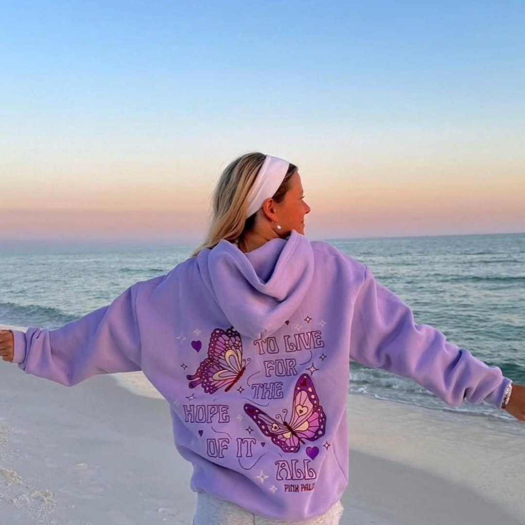 "To Live For the Hope of it All" Lilac Hoodie